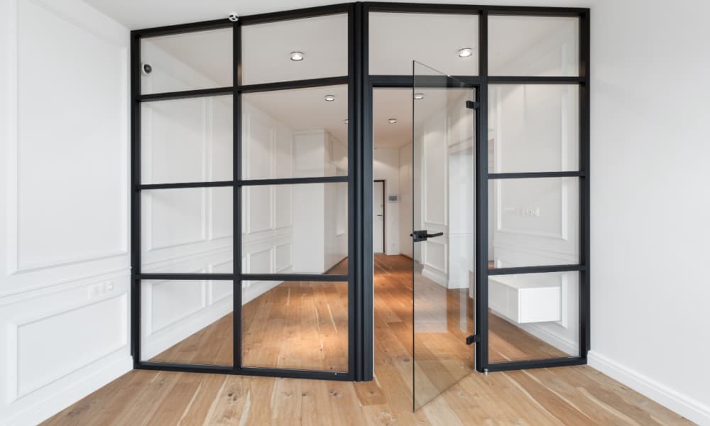 Crittal styled glass partitioning