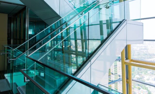 Office glass balustrades